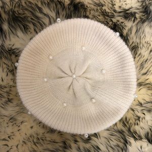 Faux Pearl Beret from Forever 21